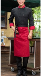酒店厨师秋冬工装 饭店餐厅食堂厨房厨师长大码工作服定做