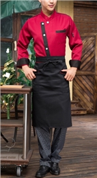 酒店秋冬长袖厨师工作服定做西餐厅面包烘培饭店后厨工作服定制