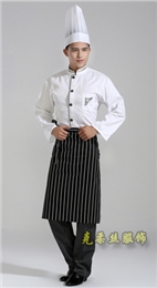 定做厨师工作服 饭店厨师工作服白色 双排扣厨师服秋冬 长袖餐厅酒店厨师服上衣