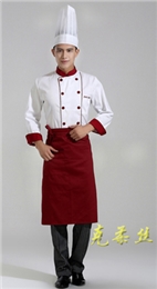 厂家订做厨房厨师工作服白色 立领厨师服长袖 酒店厨师服秋冬 饭店男女厨师制服